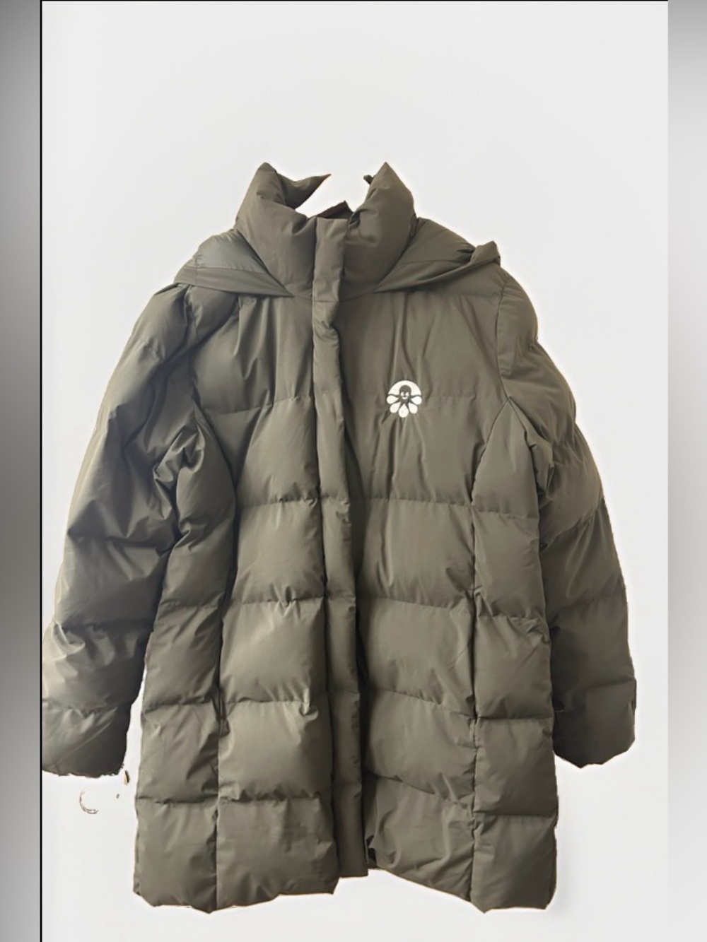 Mercer + Mettle Women’s Funnel Neck Puffy Parka Jacket Green Gorpcore NWOT XL